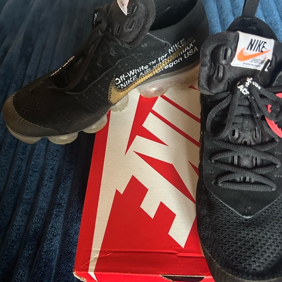 Off-White Men's Black and Orange Sneakers - Picture 5 of 5